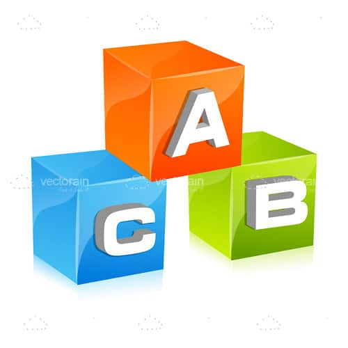 Glossy ABC Cubes